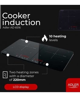 Induction cooktop 2d. ADLER AD-6516
