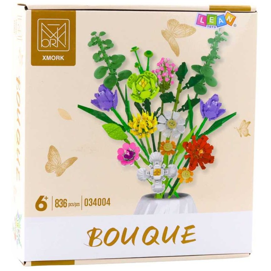 Lean Toys Constructor for Decorative Flower Bouquet, 836 pcs. – 3