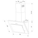 Gartraukis 60 cm kamino gaubtas Berdsen BT-215 melns