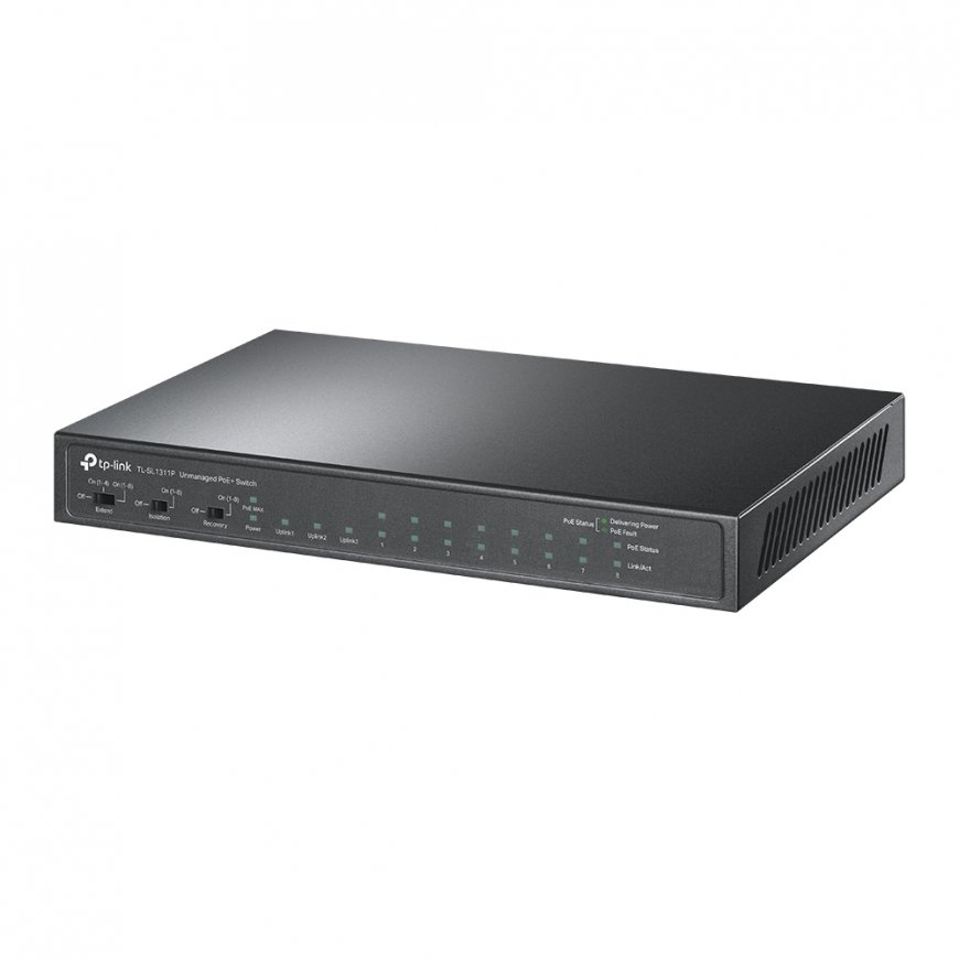 TP-Link TL-SL1311P tīkla pārslēgs Fast Ethernet (10/100) Power over Ethernet (PoE) Melns