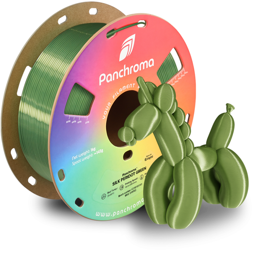 Polymaker Panchroma PLA Silk 1.75mm 1kg - Šilko Peridot Žalias