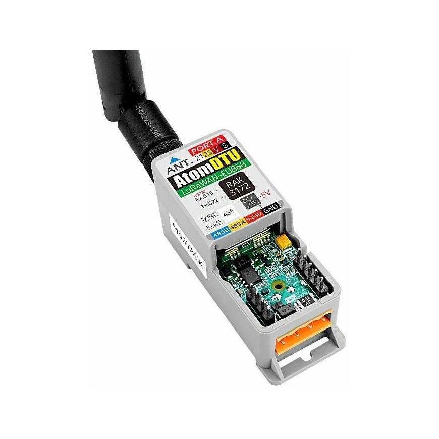 Atom DTU LoRaWANEU868 – LoRaWAN communication module with antenna – STM32WLE5 – designed for M5Atom development modules – M5Stac – 2