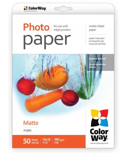 ColorWay Matte Photo Paper, 50 sheets