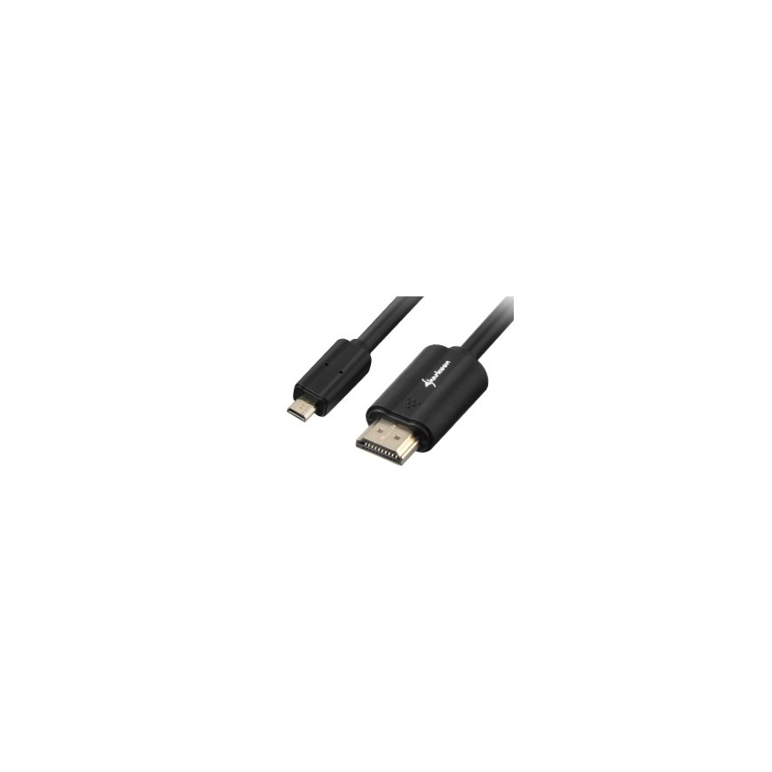 Sharkoon 1.5m, HDMI/Micro HDMI HDMI cable HDMI Type A (Standard) HDMI Type D (Micro) Black