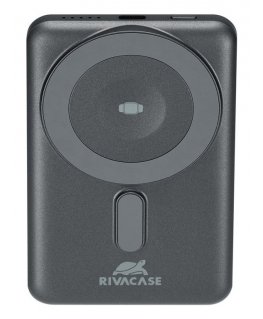 Rivacase VA2607 ārējais akumulators Litija polimērs (LiPo) 5000 mAh Bezvadu lādēšana Melns, Pelēks