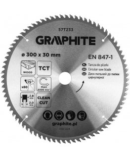 Grafiittilevy, kovametalli, 300 x 30 mm, 80 hammasta