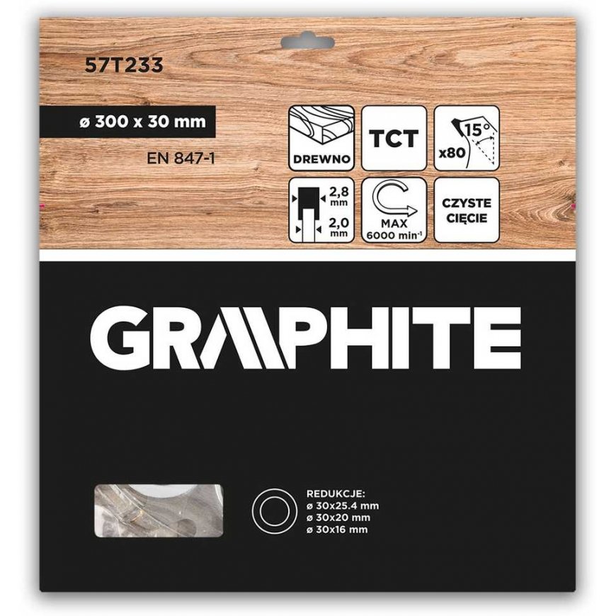Grafiit Diskinio saagide ketas, kõva metall, 300 x 30 mm, 80 hammast – 2