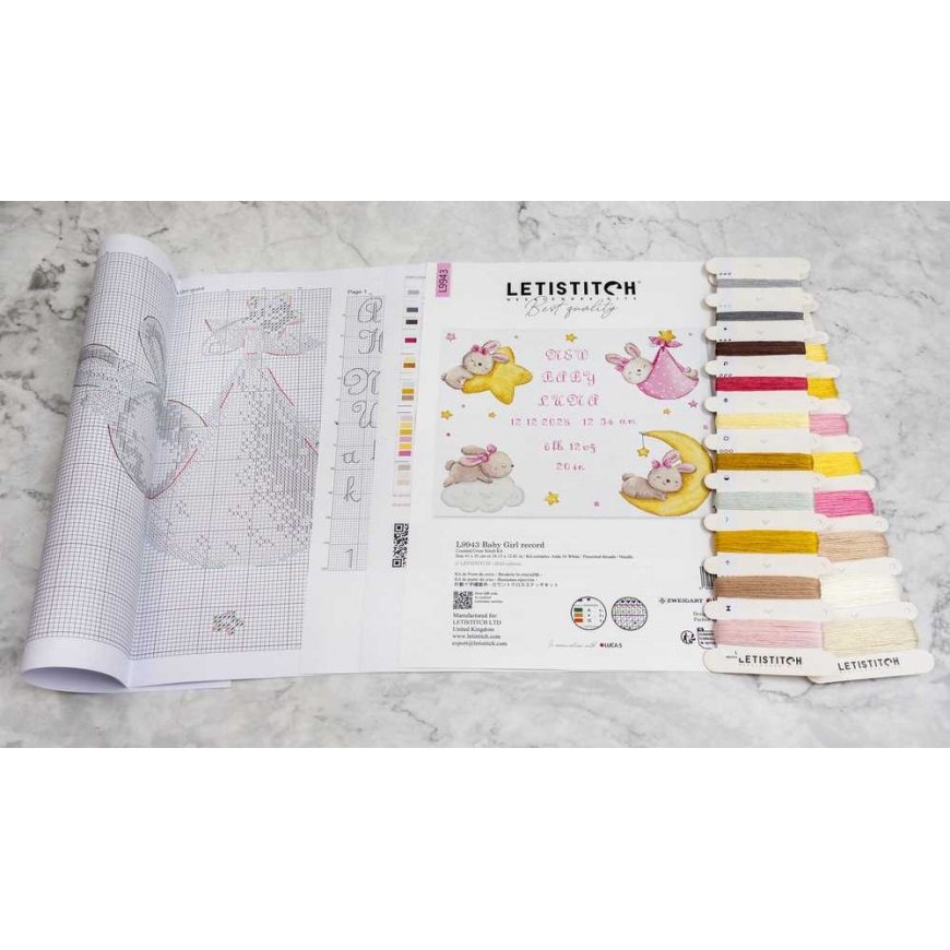 Набор для вышивания крестиком Letistitch "Запись для девочки" 41x33 см SLETIL9943 – 5