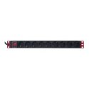 Techly I-CASE STRIP-91UD блок распределения питания 9 розетка(и) 1U Черный, Красный Techly I-CASE STRIP-91UD блок распределения питания 9 розетка(и) 1U Черный, Красный