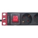 Techly I-CASE STRIP-91UD maitinimo paskirstymo įrenginys 9 AC išvestis(ys / čių) 1U Juoda, Raudona Techly I-CASE STRIP-91UD maitinimo paskirstymo įrenginys 9 AC išvestis(ys / čių) 1U Juoda, Raudona