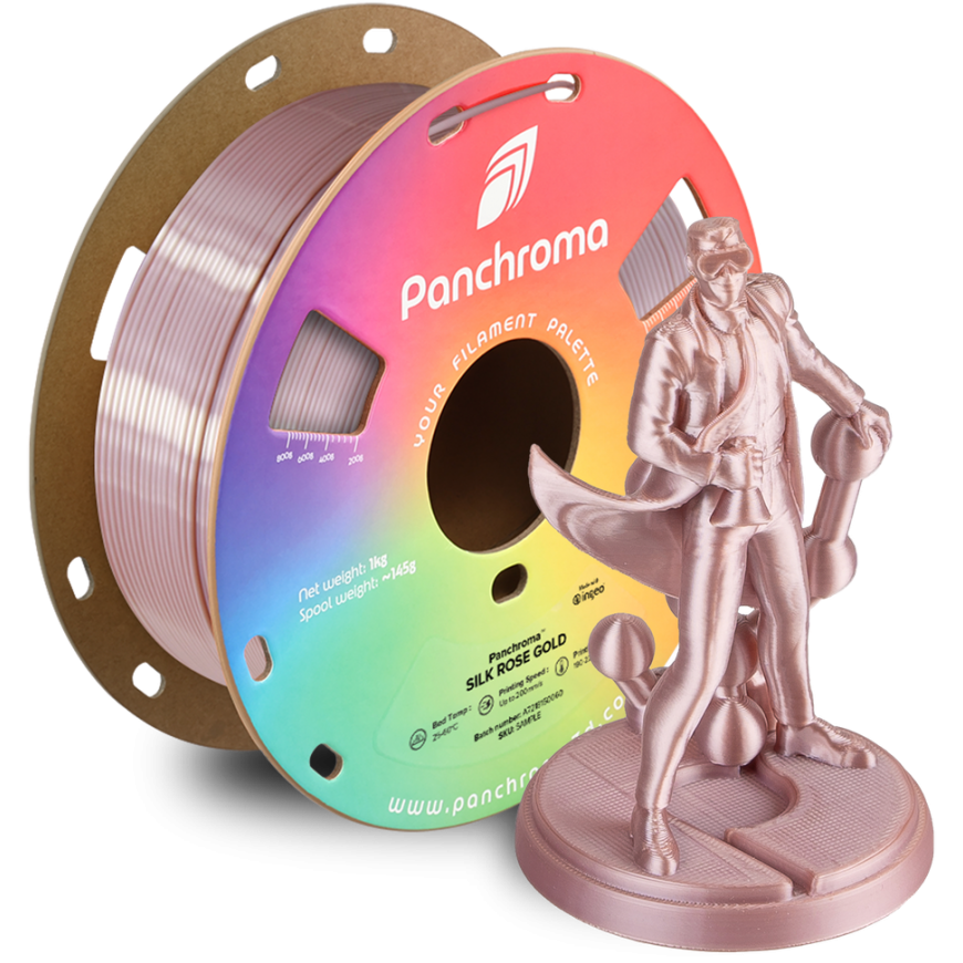 Polymaker Panchroma PLA Silk 1.75mm 1kg - Шелковый розовый золото