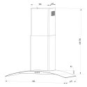 90 cm chimney hood Gartraukis Berdsen BT-223 INOX