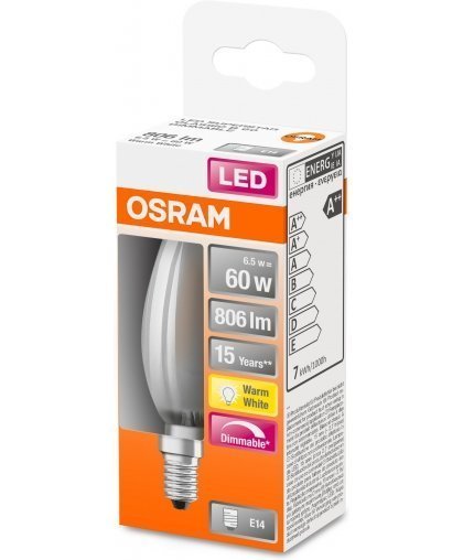Osram Superstar LED -kynttilä, E14, 806 lm, 2700 K, himmennettävä, – 2