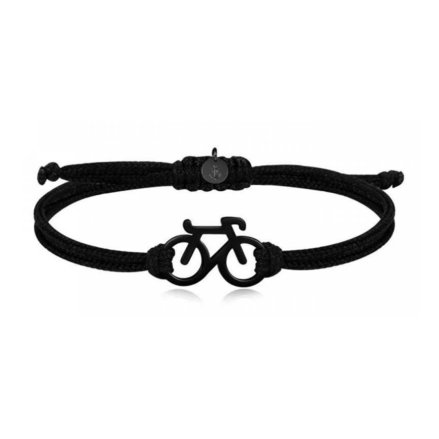 Black cord bracelet Bicycle