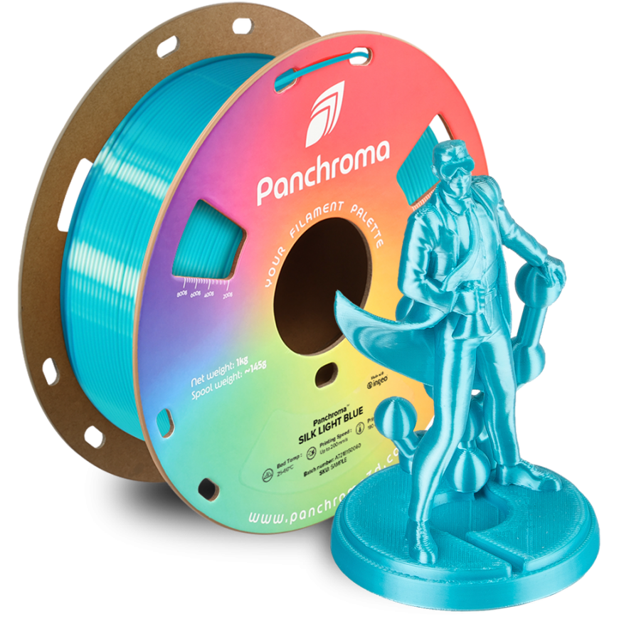 Polymaker Panchroma PLA Silk 1.75mm 1kg - Шелк Светло-Голубой
