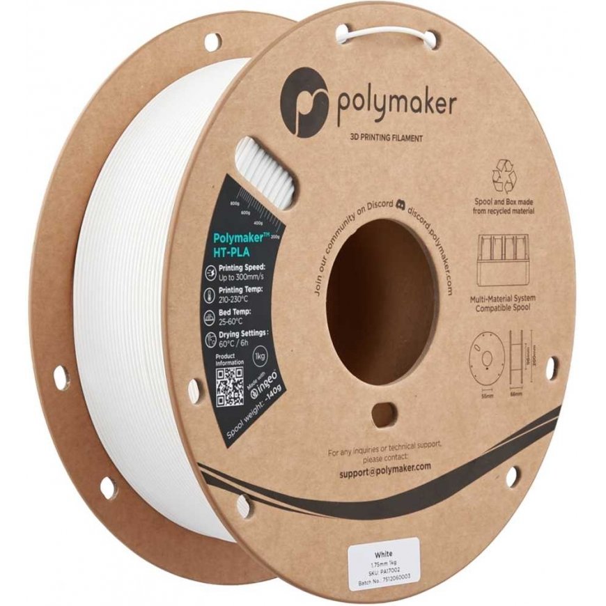 Polymaker HT-PLA 1,75mm 1kg - Valge