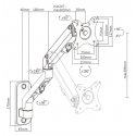Gembird MA-WA1-02 monitora stiprinājums un statīvs 68,6 cm (27") Siena Melns