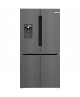 Bosch Serie 6 KFI96AXEA side-by-side-jääkaappipakastin Vapaasti seisova 574 L E musta, Ruostumaton teräs