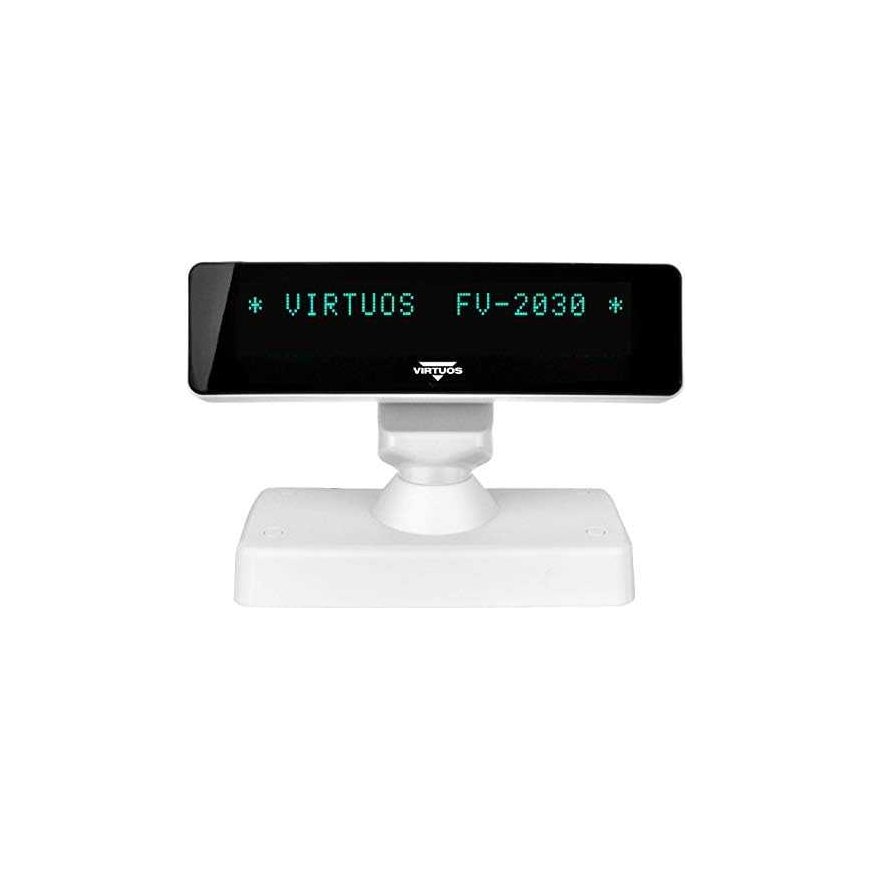 Virtuos Virtuos VFD customer display Virtuos FV-2030W 2x20 9mm, USB, white