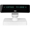 Virtuos Virtuos VFD klientu ekrāns Virtuos FV-2030W 2x20 9mm, USB, balts