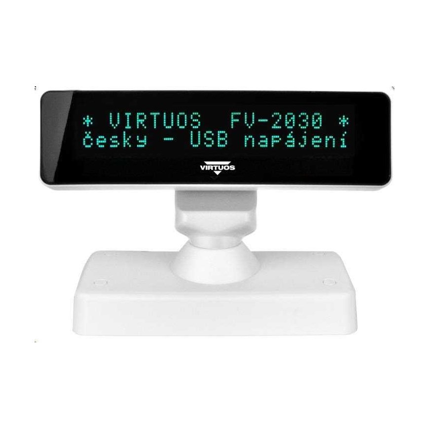 Virtuos Virtuos VFD klientide ekraan Virtuos FV-2030W 2x20 9mm, USB, valge – 5