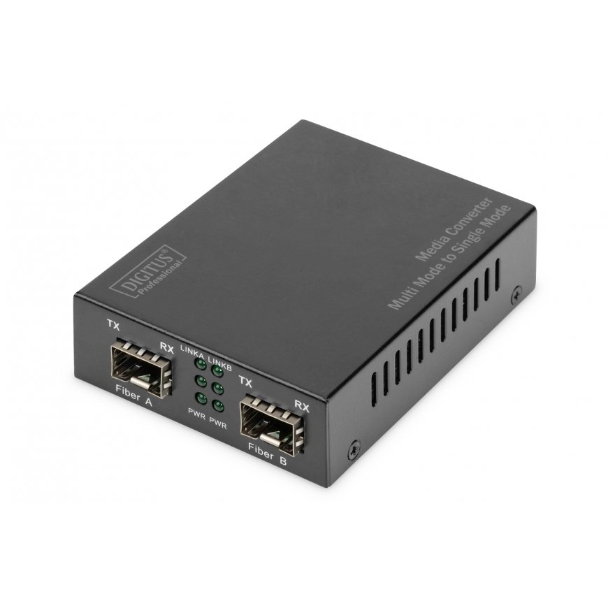 Digitus DN-82133 meediakonverter 1000 Mbit/s 1550 nm Multirežiim, Üksikrežiim Must