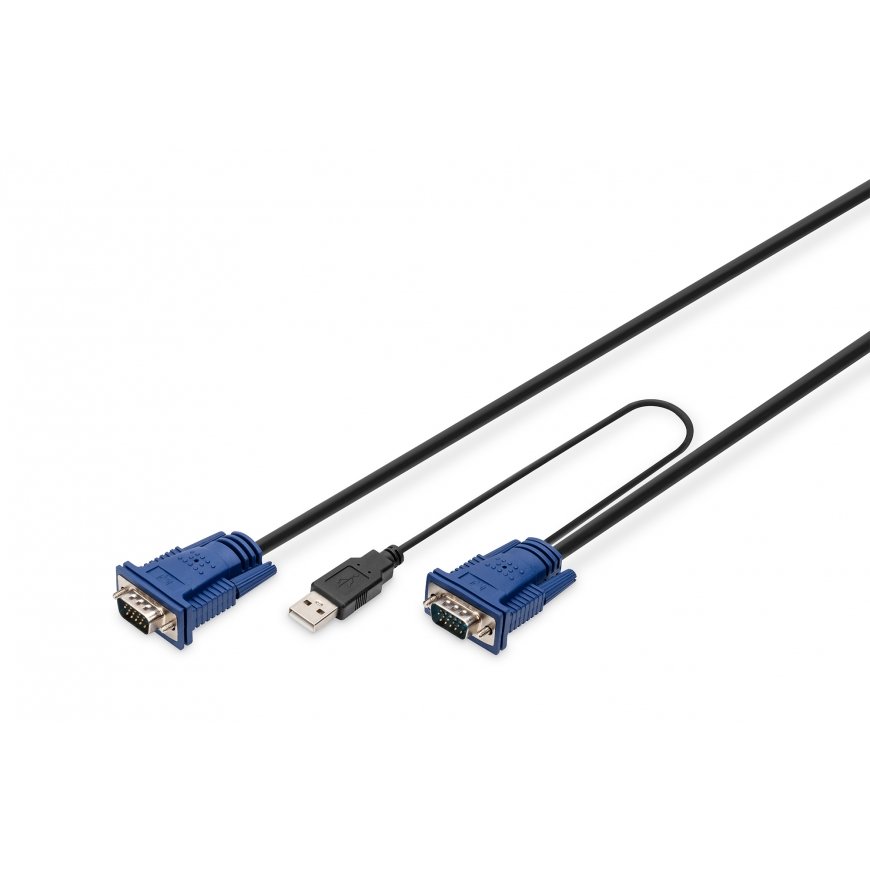 Digitus DS-19231 KVM-kaabel Must 1,8 m