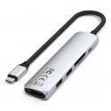 Satechi ST-P6SS sąsajos šakotuvas C tipo USB 10000 Mbit/ai Sidabras Satechi ST-P6SS sąsajos šakotuvas C tipo USB 10000 Mbit/ai Sidabras