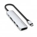 Satechi ST-P6SS sąsajos šakotuvas C tipo USB 10000 Mbit/ai Sidabras Satechi ST-P6SS sąsajos šakotuvas C tipo USB 10000 Mbit/ai Sidabras