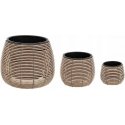 Atmosphera Set of flower pots in various sizes, 3 pcs. Atmosphera Set of flower pots in various sizes, 3 pcs.