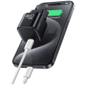 Lādētājs USAMS JO sērija CC260 20W USB-C + 1m USB-C/USB-C kabelis baltā krāsā Lādētājs USAMS JO sērija CC260 20W USB-C + 1m USB-C/USB-C kabelis baltā krāsā