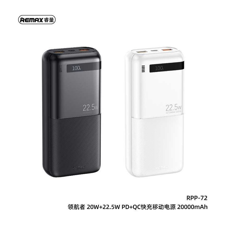 REMAX RPP-72 external battery - Powerbank 20000mAh, black – 2