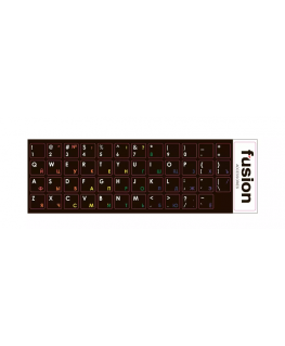 Fusion laminated keyboard stickers RU | ENG rainbow colors