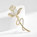 Golden brooch 'Blooming Rose' Golden brooch 'Blooming Rose'
