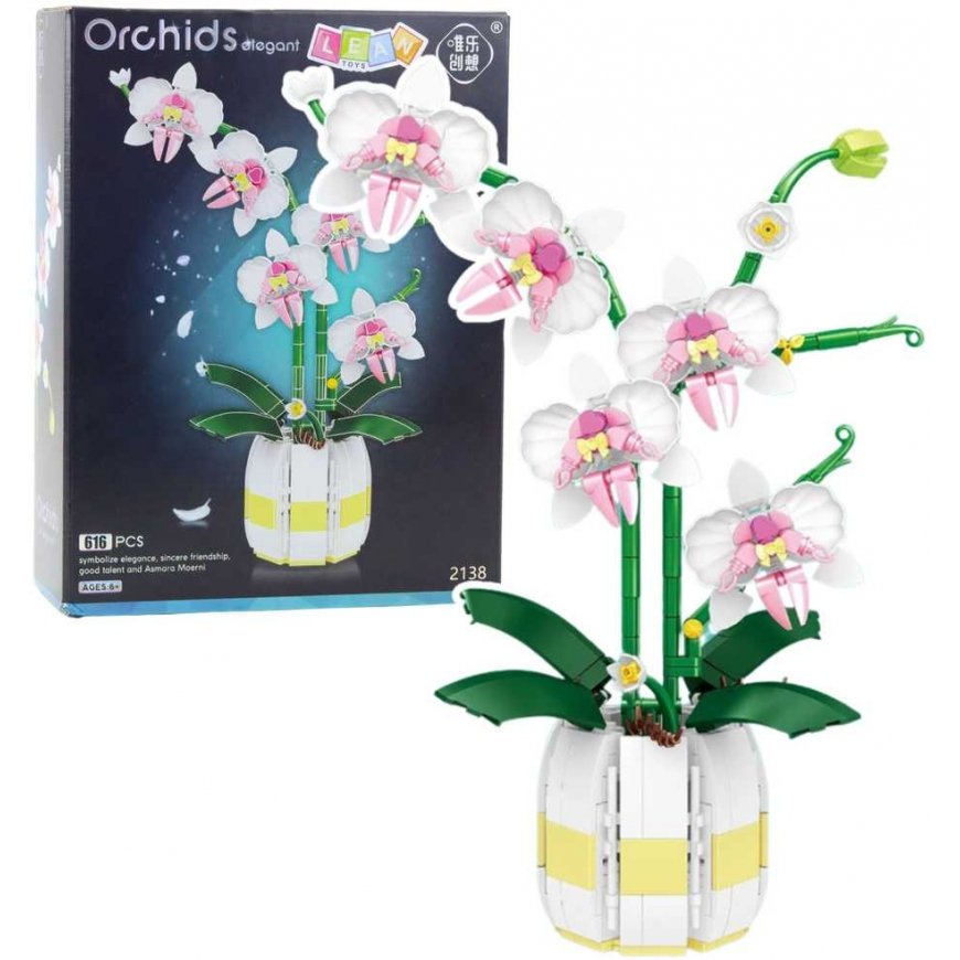 Lean Toys Constructor Orchid in a Pot 616 pieces