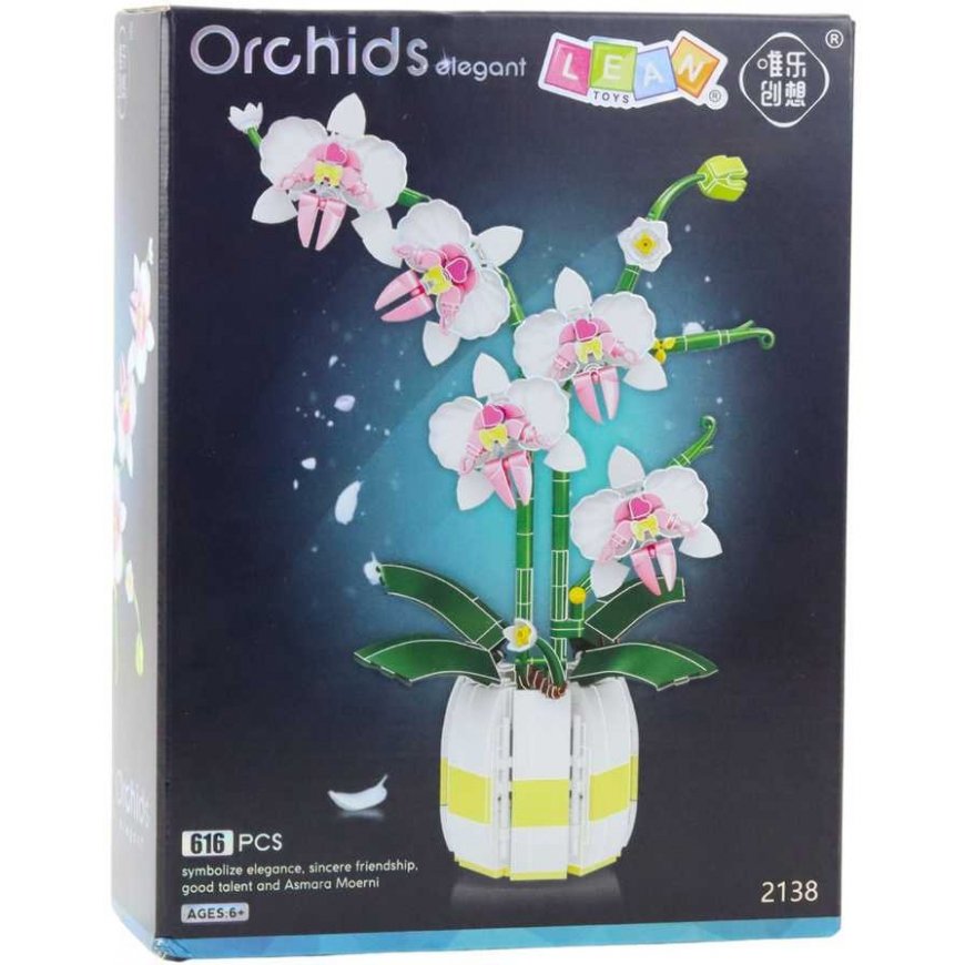 Lean Toys Constructor Orchid in a Pot 616 pieces – 4