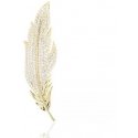 Troli Feather brooch with clear crystals Gold Troli Feather brooch with clear crystals Gold