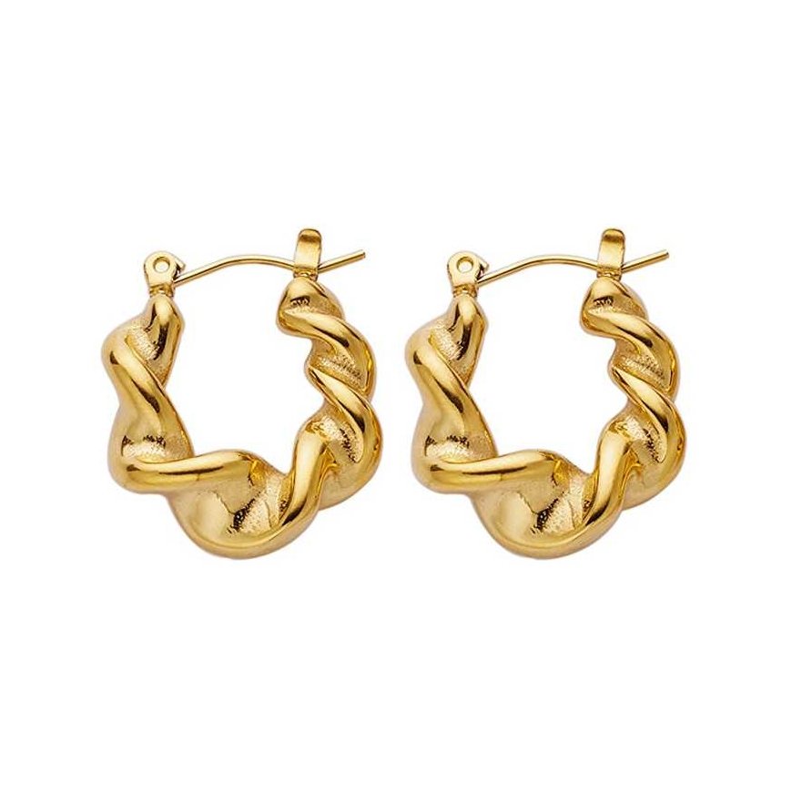Troli Susukto design gold-plated earrings
