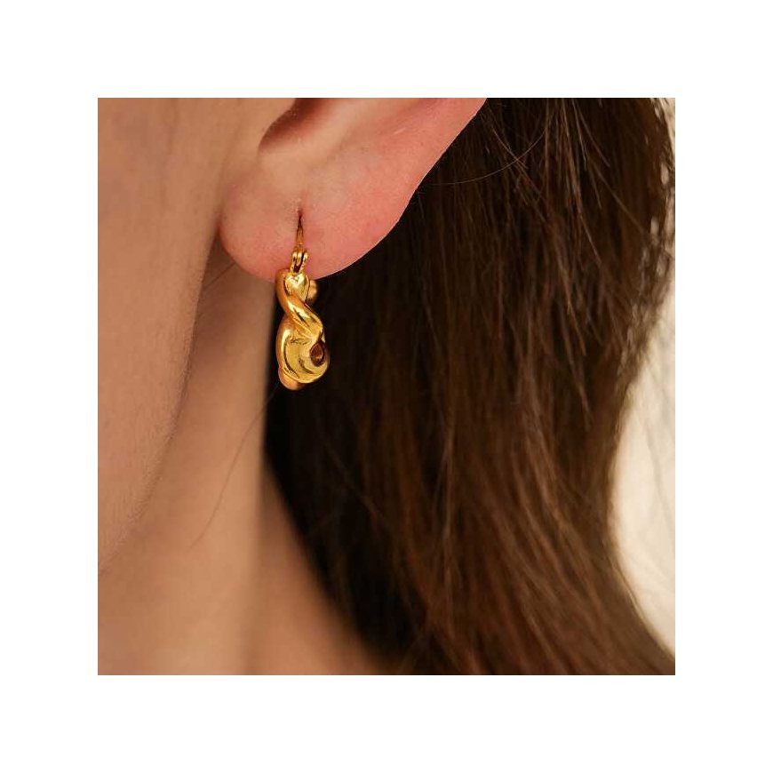 Troli Susukto design gold-plated earrings – 2