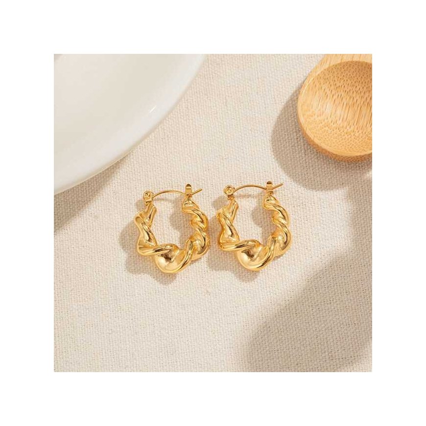 Troli Susukto design gold-plated earrings – 3