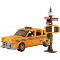 Construction blocks Pantasy Chassis Taxi Auto Yellow Cab 36.5 cm 1601 pieces