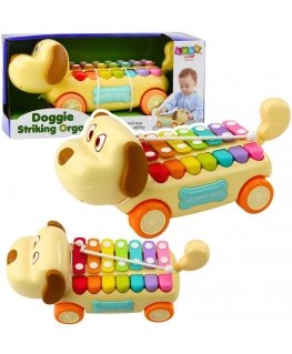Lean Toys Rotaļlietu suns ar šķīvīšiem un kustīgām daļām