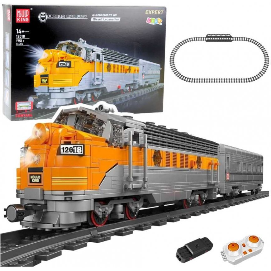 Lean Toys Remote Controlled Train Set with Tracks, 1751 Pieces