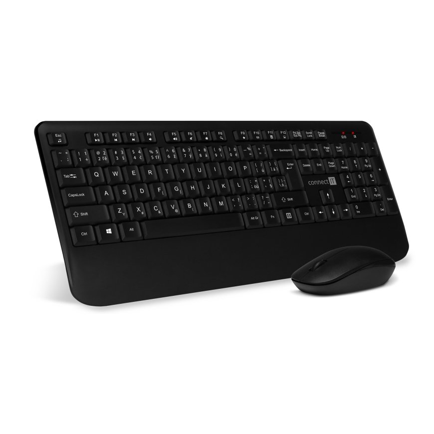 Connect IT CKM-7800-CS tastatūra Pele iekļauta Birojs RF Bezvadu Čehu, Slovāku Melns
