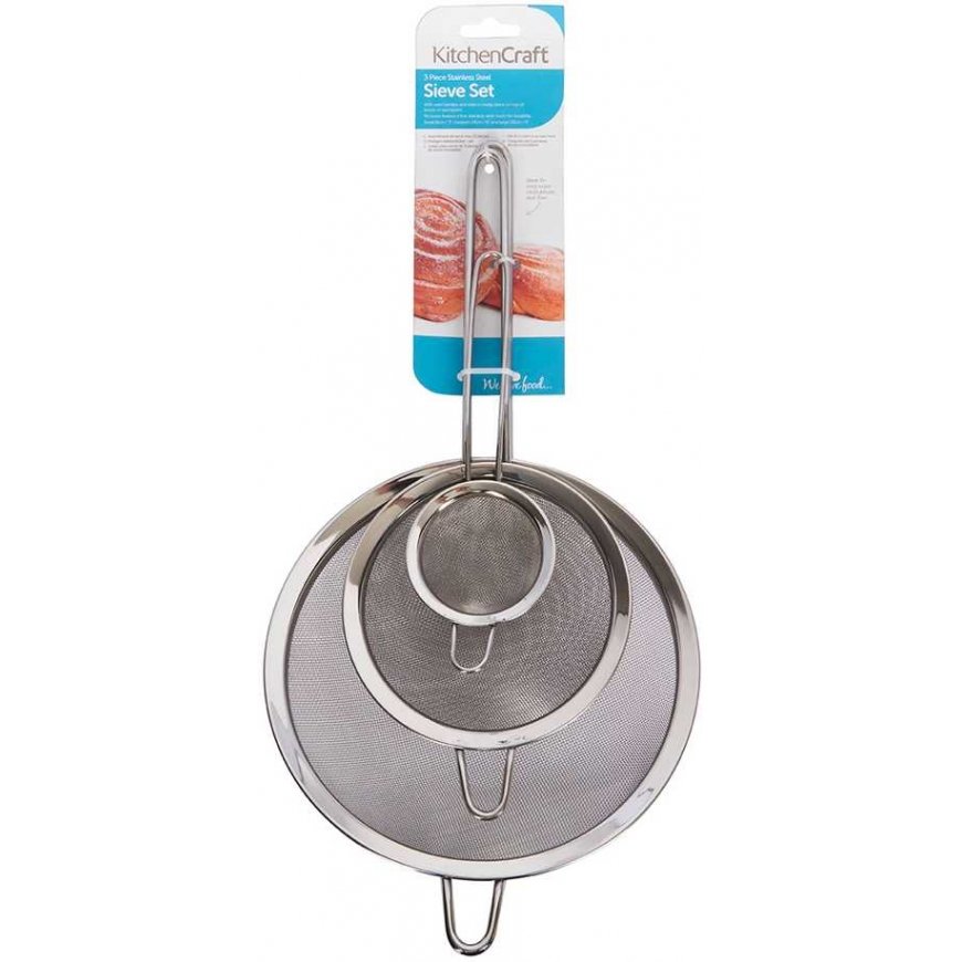Kitchen Craft roostevabast terasest sõelad-kurnad - 3 tk. / KitchenCraft – 4