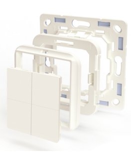 Shelly BLU Wall Switch 4 gaismas slēdzis Plastmasa Ziloņkauls