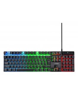 Trust GXT 835 Azor klaviatuur Mängimine USB QWERTY Tšehhi, Slovakkia Must