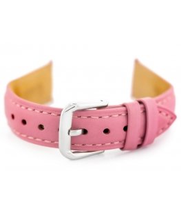 Pacific Pink W94 leather watch strap - pink - 14mm