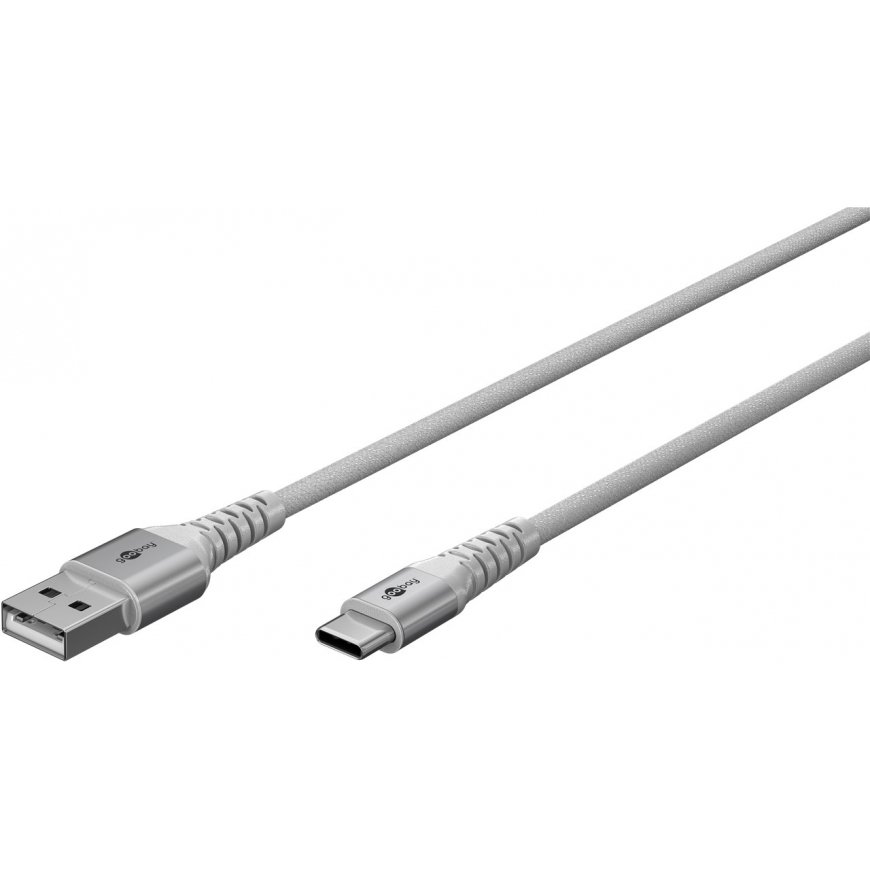 Goobay 74530 USB-kaapeli USB 2.0 1 m USB C USB A Valkoinen – 3
