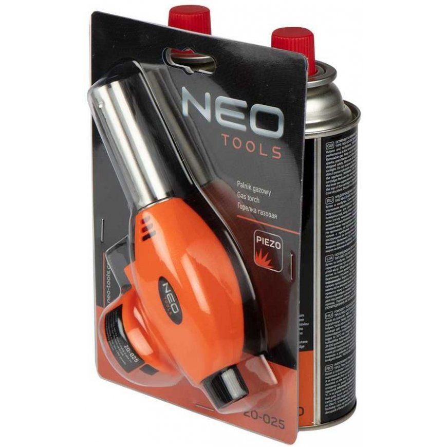 Neo Tools Pressitav gaasi põleti + 2 butaanigaasi kassetti, 227g – 2